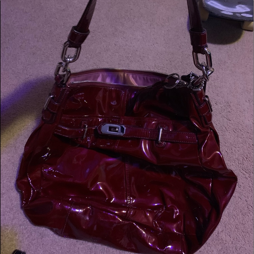 New Burgundy Coach bag